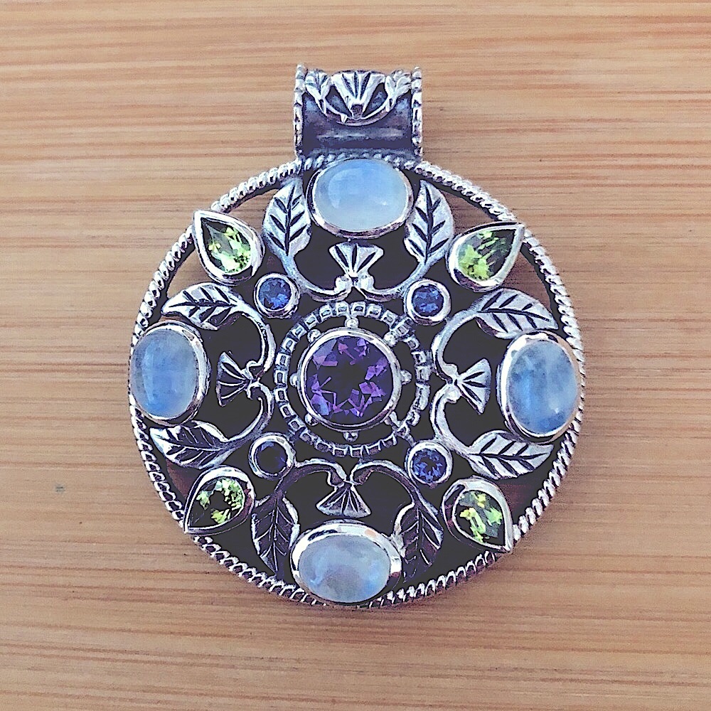 $108 Doug Paulus Estate Drop Pendant marked dp  925  India